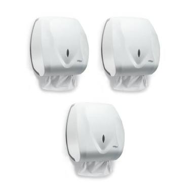 Imagem de Combo 3 Dispenser Para  Papel Toalha Premisse Velox Branco