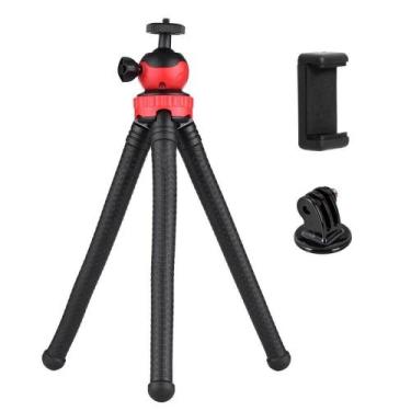 Imagem de Tripé para GoPro / Celular / Câmeras Compactas Octopus Flexível - FUNP