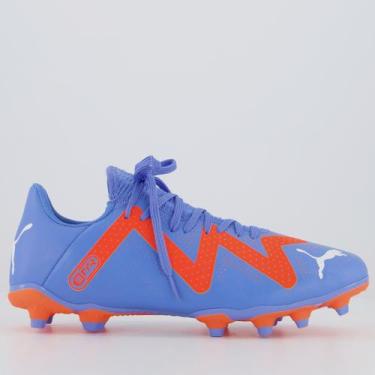 Imagem de Chuteira Puma Future Play FG/AG BDP Campo Azul, 44