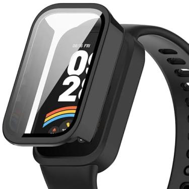 Imagem de Capa Case Bumper Preto Com Película P/Xiaomi Smart Band 9 Active