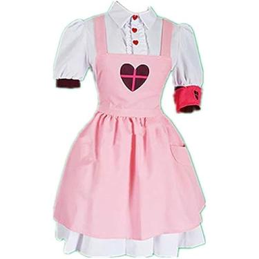 Imagem de Cos Anime Youtuber Natori Sana berinjela uniforme de enfermeira Lolita rosa doce empregada avental traje traje cosplay fantasias (masculino P)