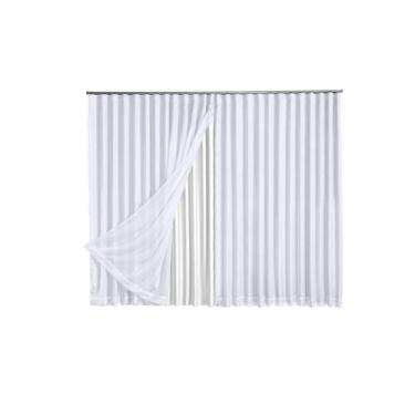 Imagem de Cortina Microfibra Com Voil 6,00x2,30 Para Trilho Duplo - Ludatex, Bra