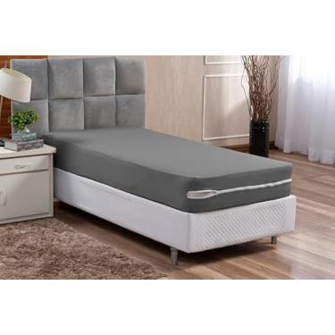 Imagem de Capa Para Colchão Solteiro Padrão Cama Box C/Zíper Malha Algodão