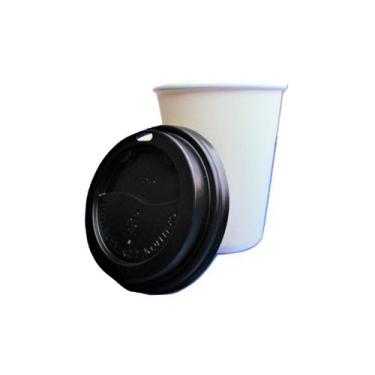 Imagem de Copo de Papel Biodegradável 100 ml com Tampa para Beber 200 unidades -