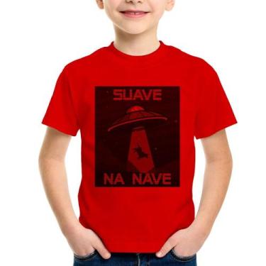 Imagem de Camiseta Infantil Suave na nave - Foca na Moda, Vermelho, 8