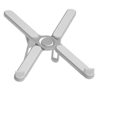 Imagem de Suporte de laptop dobrável e portátil para mesa, liga leve de silicone, suporte ergonômico de alumínio com 7 alturas ajustáveis, compatível com laptop de 10 a 40 cm e tablet