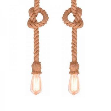 Imagem de Lustre Pendente Corda Nordecor para 1 Lâmpada E27 Bivolt