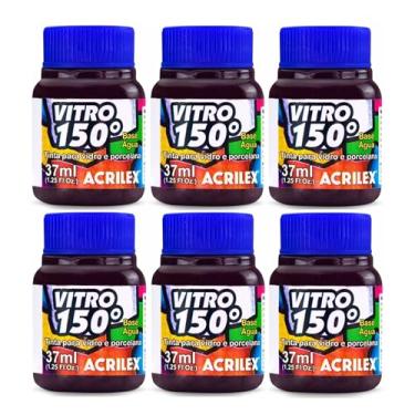 Imagem de Kit Com 6 Tintas Vitro 150º 37ml Magenta 549 - Acrilex Para Dar Um Acabamento Vibrante E Duradouro Às Suas Peças Garantindo A Durabilidade E A Beleza Dos Seus Projetos