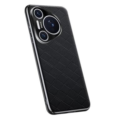 Imagem de LYJSMGZ Capa para Huawei Pura 70 Ultra/70 Pro/70 Pro+/70, Capa Fina de Couro Requintado Amigável para a Pele Cobertura Completa de Proteção de Lente, Preta, 70 Pro+
