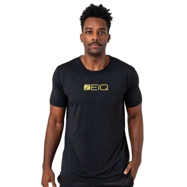 Imagem de Camiseta Zeiq Esportiva Slim Dry Preta e Dourado
