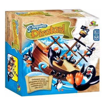 Imagem de Jogo Navio Equilibrista Brinquedo Infantil Pinguins Piratas