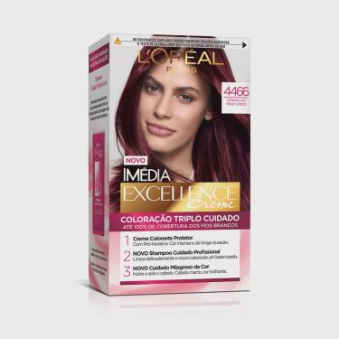 Imagem de Tintura permanente imédia excellence de L'ORÉAL paris 4466 vermelho profundo