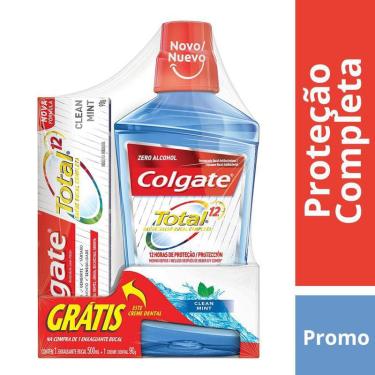 Imagem de Enxaguante Bucal Colgate Total 12 Clean Mint 500ml Grátis 1 Creme Dental 90g