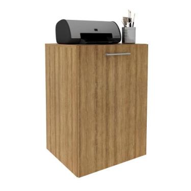 Imagem de Balcão Mesa Articulável com Prateleiras ME4170 Amêndoa - Tecno - Tecno