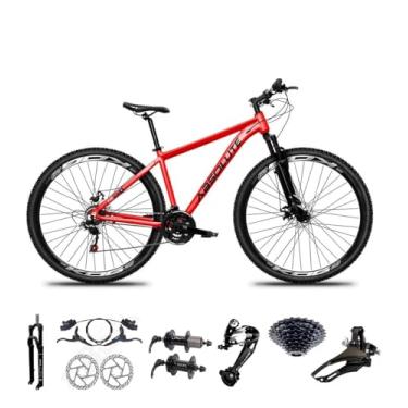 Imagem de Bicicleta Aro 29 Absolute Nero 5 Cabos Internos 27v K7 Freios Hidráulicos Kit 3x9 Suspensão com Trava (Vermelho, 17)