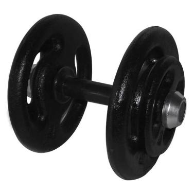Imagem de Dumbbell Pintado Pegada Emborrachada Academia Fitness 16kg