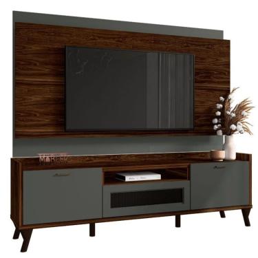 Imagem de Bancada Painel Para Tv Até 75? Arcade 1.8 Palisandro Cinza