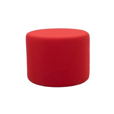 Imagem de Otomana 61 cm redonda grande para uso ao ar livre com tecido Sunbrella® – resistente a intempéries, resistente ao desbotamento, móveis de pátio totalmente montados para quintal ou piscina, 45,72