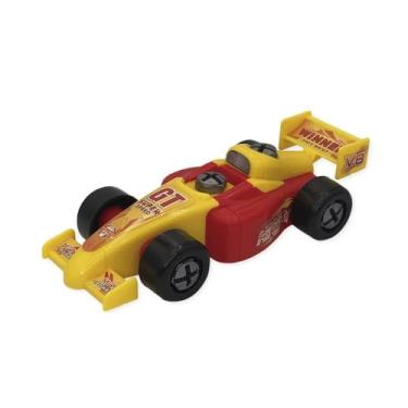 Imagem de Kit Pit Stop Infantil com Parafusadeira, 23 Peças, Carrinho de Fórmula 1 Vermelho/Amarelo, Brinquedo de Montar