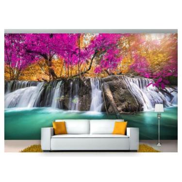 Imagem de Papel De Parede Cachoeira Natureza Mata 3D Nch192 - Você Decora