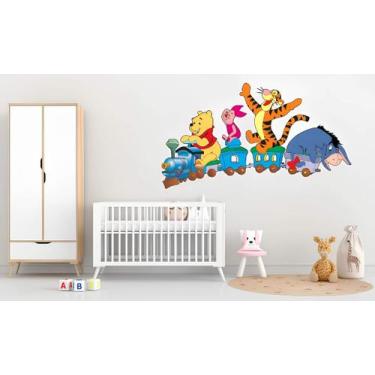 Imagem de Adesivo De Parede Turma Do Pooh No Trenznho - Lojinha Da Luc Adesivos