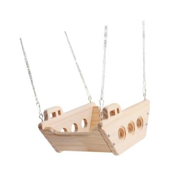 Imagem de Fenteer Rede para animais pequenos, casinha para animais de estimação, brinquedo para mastigar, esconderijo para chinchila, cama suspensa, acessório para