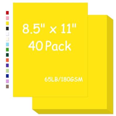 Imagem de Cartolina 8,5 x 11, papel cartolina 29,5 kg/180 gsm, cartão de índice para impressora, papel de cartão de capa para impressora, desenho, etiquetas de presente, convites, confecção de cartões de Natal