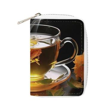 Imagem de NTVOWPZO Carteira masculina com suporte de cartão de crédito macio para cartão de visita com zíper