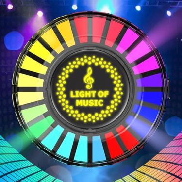 Imagem de Lâmpada de ritmo de música de carro, luz de incenso para saída de ar do carro, captador de ritmo dinâmico, efeito de iluminação 3D colorido, sensor de espectro musical, lâmpada ambiente LED para