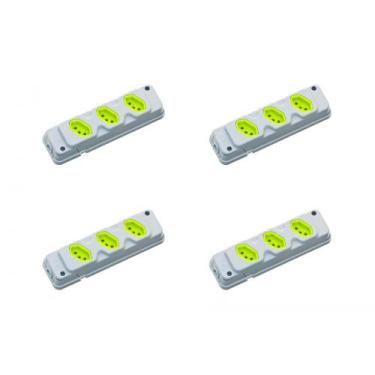 Imagem de Kit C/4 - Tomada Barra Fiolux Tripla 20A 2 Polos+Terra ...