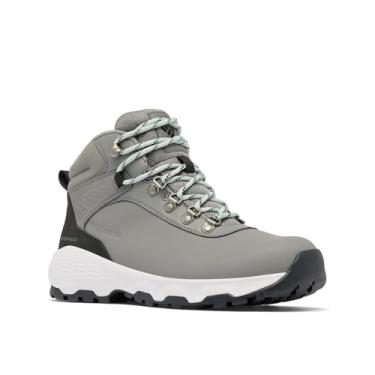 Imagem de Columbia Newton Wander Tênis feminino de couro para caminhada, Pedreira/verde frio, 42