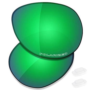 Imagem de SAUCER Lentes de reposição premium e protetores de nariz compatíveis com óculos de sol Costa Del Mar Wingman High Defense - Verde Jade polarizado