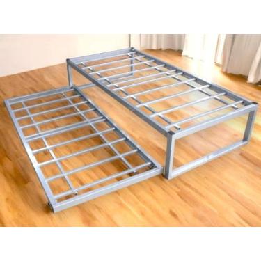 Imagem de CAMA DE SOLTEIRO COM AUXILIAR ESPECIAL AÇO FERRO ESTILO INDUSTRIAL CS0