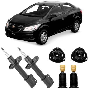 Imagem de 2 Amortecedor Prisma 2013 A 2018 Dianteiro Nakata E Kit