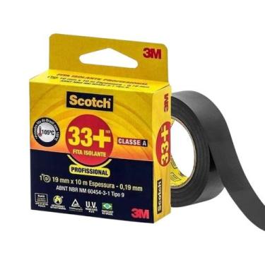 Imagem de Fita Isolante 33+ Profissional Scoth 3M - 19mm x 10m
