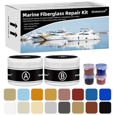 Imagem de Kit de reparo de barcos de fibra de vidro Globalcom Fiberglass Boats