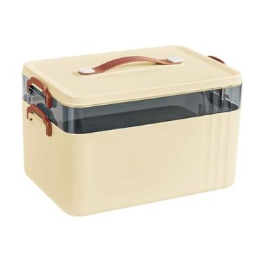 Imagem de Kokiya Caixa de armazenamento de emergência, organizador de suprimentos médicos, grande capacidade, multifuncional, caixa de primeiros socorros, médica, 2 Camadas