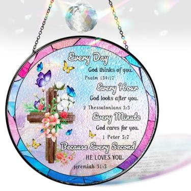 Imagem de Versos bíblicos de cristal com suporte de acrílico, cartões cristãos inspiradores, decoração de sala de oração, presentes religiosos para mulheres, fé, aniversário, para mãe, avó, HS309