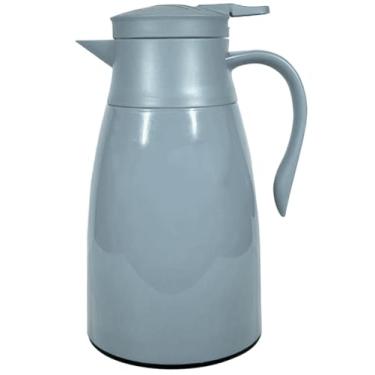 Imagem de Garrafa De Café Térmica 1Litro com Isolamento a Vácuo com Alça Ergônomica e Tampa com Sistema Anti-Vazamento Vedado em Silicone Corta Pingo (AZUL)