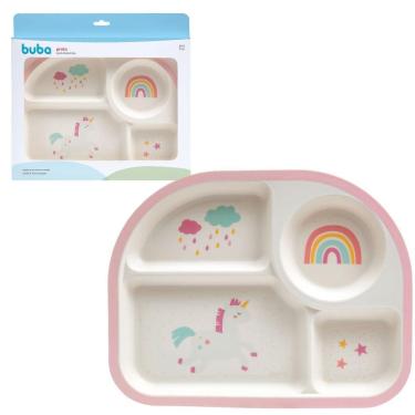 Imagem de Prato Infantil Com Divisórias Magic Unicórnio 19675 - Buba