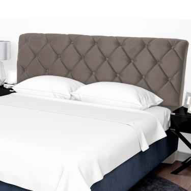 Imagem de Cabeceira para Cama de Casal Hellen Denver com Revestimento Platinum - 140cm de largura
