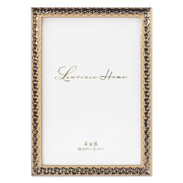 Imagem de Lawrence Frames Moldura de metal com efeito martelo, 10 x 15 cm, dourado