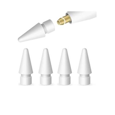 Imagem de Ponta Ponteira Substituição Compatível Apple Pencil 1 e 2 Geração Caneta, ponteira reposição apple pencil kit 4 pontas