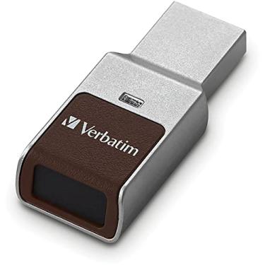 Imagem de 32 GB de impressão digital segura USB 3.0 com criptografia de hardware AES 256 – Prata