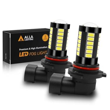 Imagem de Alla Lighting 9145 H10 Lâmpadas de neblina LED 2800 Lumens Xtreme Super Bright PY20D 9140 9045 9155 9040 5730 33-SMD 12V, 6000K Xenon Branco