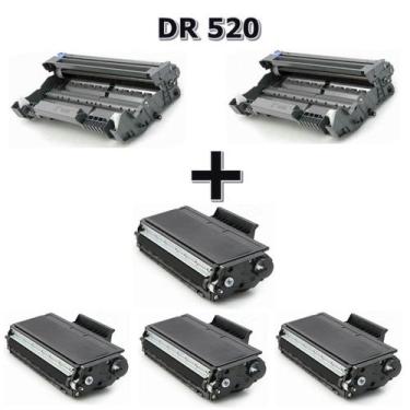 Imagem de Kit 2X Cartucho Cilindro + 4X Toner Para Tn650 Tn580 Tn620 Dr650 Dr620