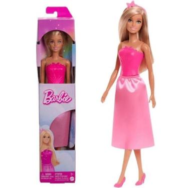 Imagem de Boneca Barbie Donzelas Fantasy Loira Vestido Rosa - Mattel