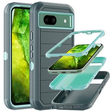 Imagem de YmhxcY Capa para Pixel 8A (sem protetor de tela) com capa durável de 3 camadas à prova de queda/armadura à prova de choque, proteção contra quedas, capa de borracha sólida para Google Pixel 8A 6,1