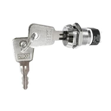 Imagem de Ioensy Interruptor de Chave de Fechadura Eletrônica 19 Mm Interruptor de Alimentação de Segurança 4 Pinos de Metal S2803