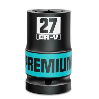 Imagem de Soquete de impacto de 6 pontos com acionamento de 2,5 cm, soquete profundo de 27 mm, métrico, CR-V, fabricação de máquinas de manutenção automotiva